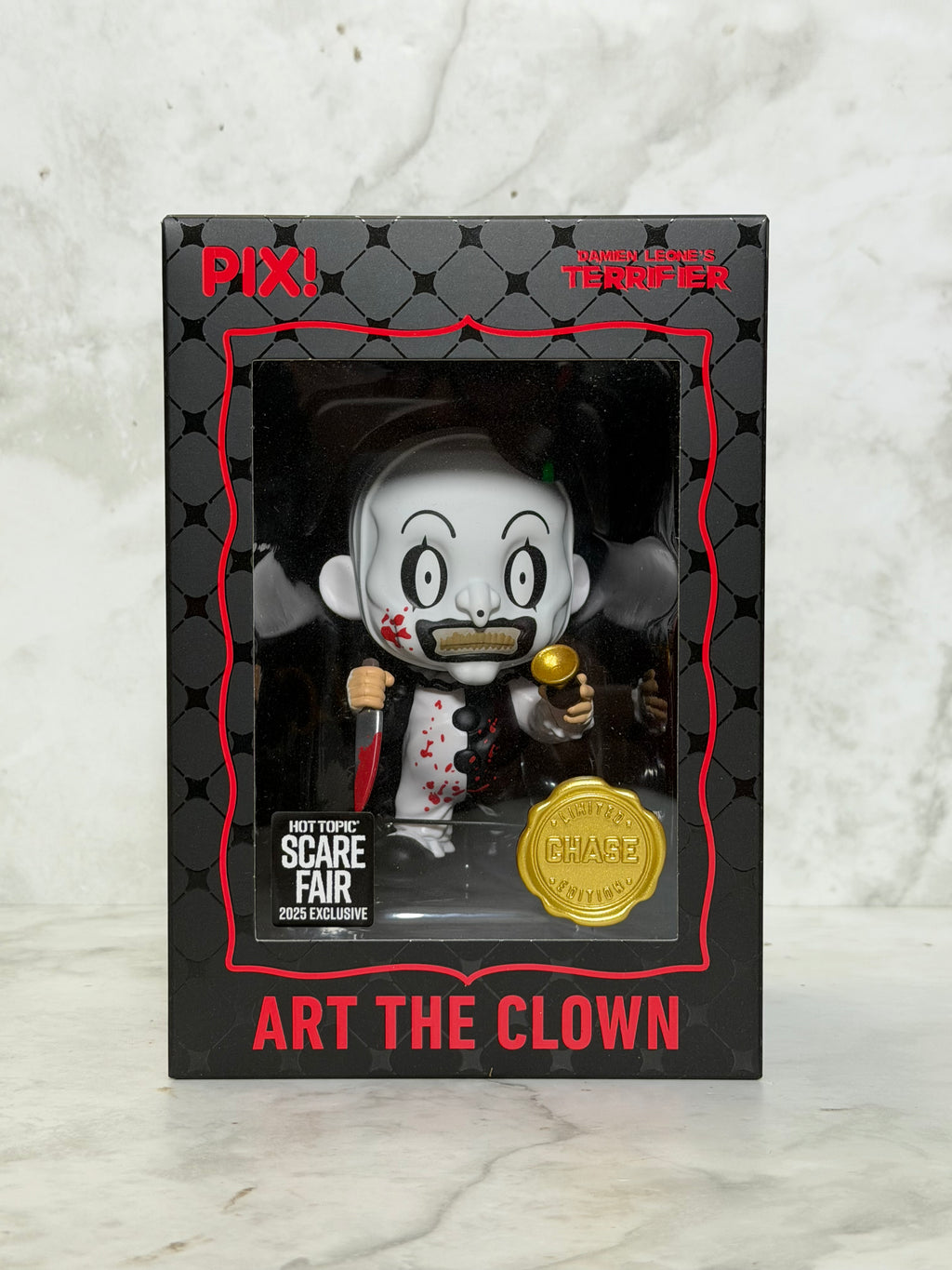 PIX Thrilljoy: Terrifier Art The Clown Chase Scare Fair