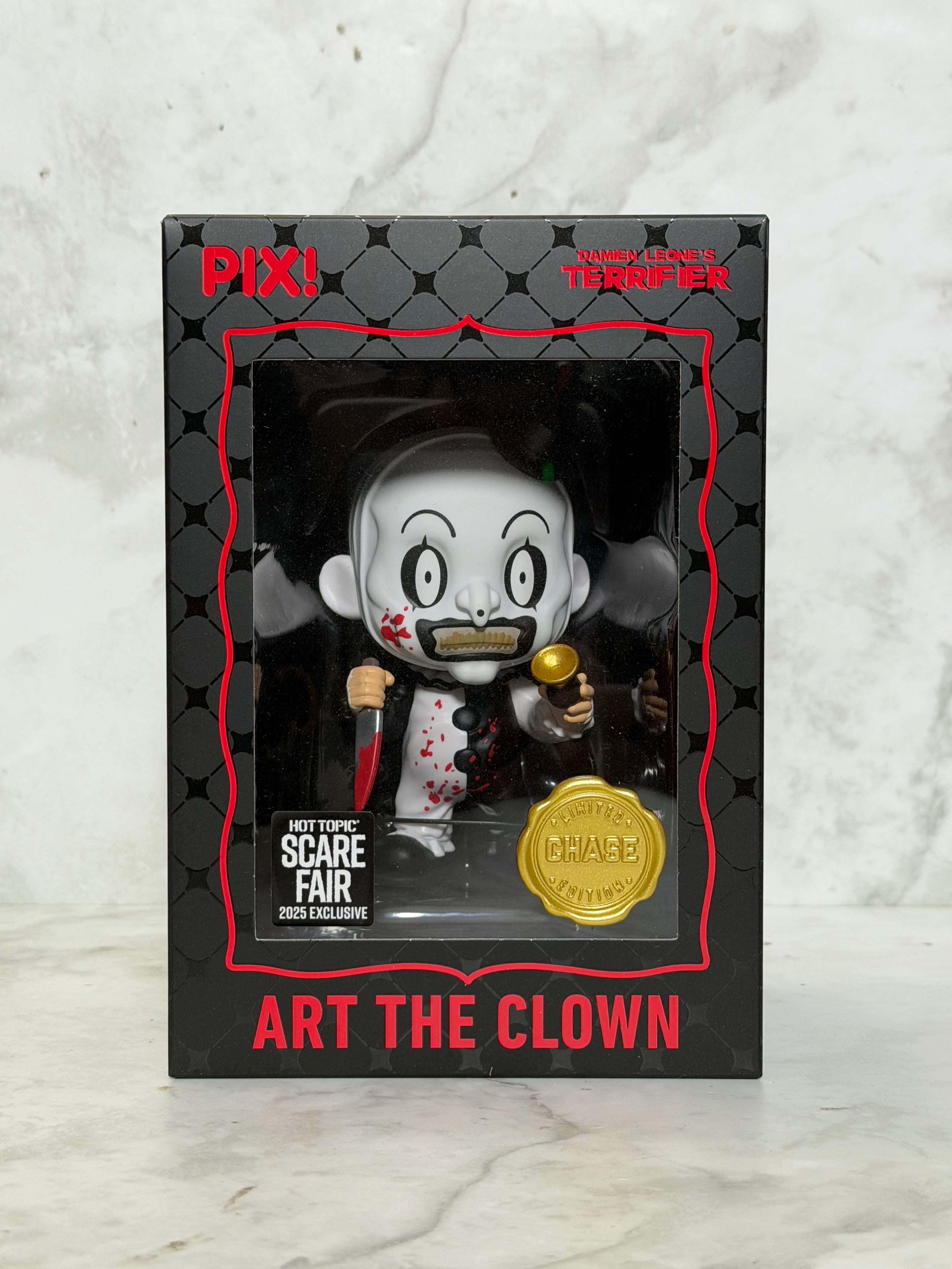 PIX Thrilljoy: Terrifier Art The Clown Chase Scare Fair