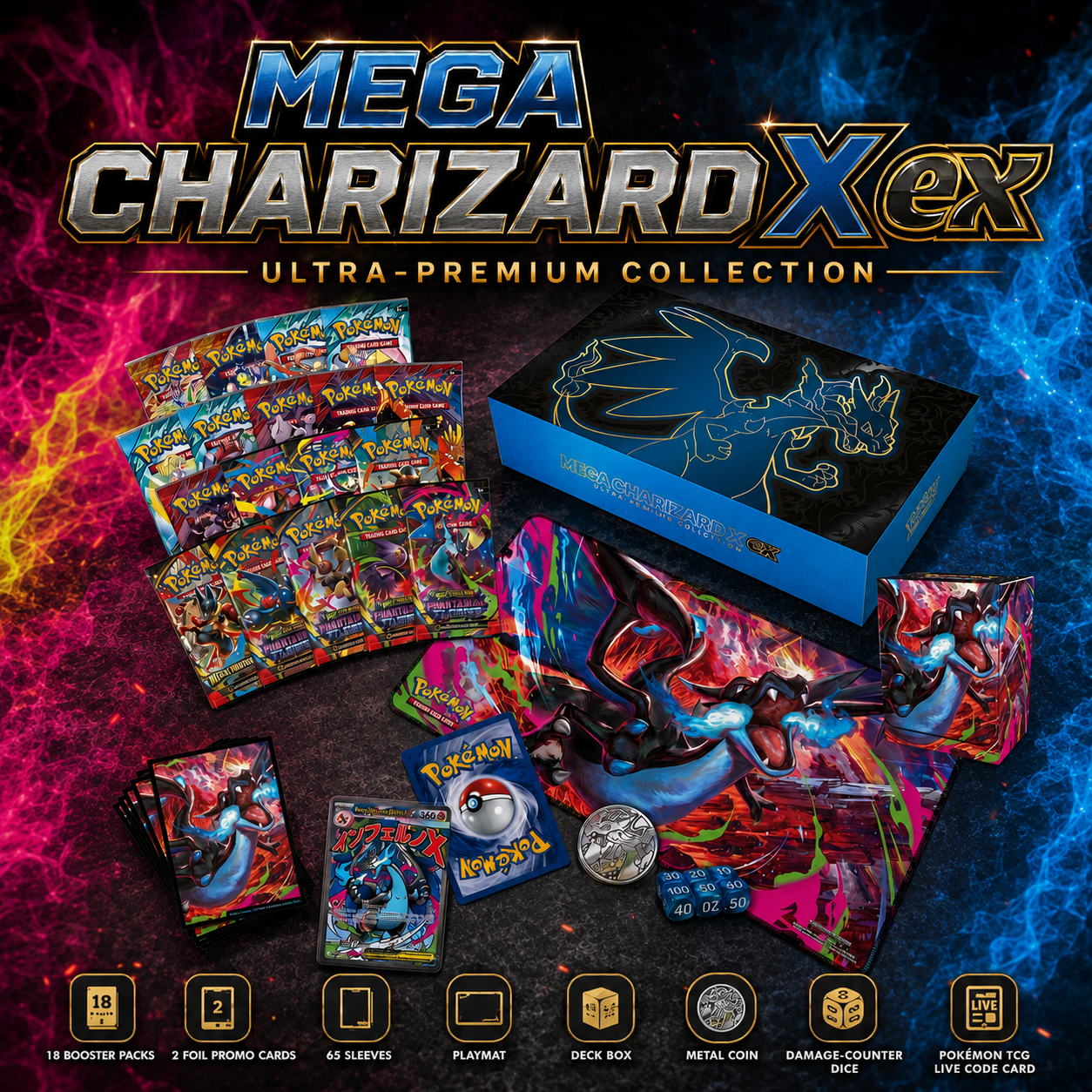Pokémon TCG: Mega Charizard X ex Ultra-Premium Collection